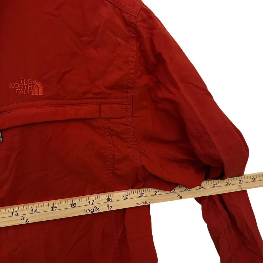The North Face Men's Red Nylon‎ Button Up Gorpcore Outdoor Shirt Size M